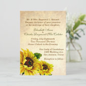 Faire-part de mariage des Tournesols d'apparence a (Debout devant)