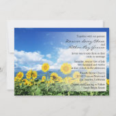Faire-part de mariage des tournesols d'été (Dos)