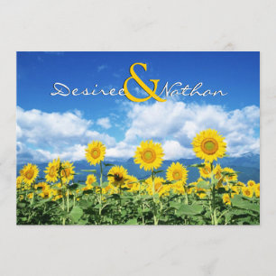Faire-part de mariage des tournesols d'été