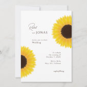 Faire-part de mariage des tournesols élégants (Devant)