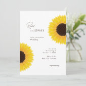 Faire-part de mariage des tournesols élégants (Debout devant)