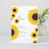 Faire-part de mariage des tournesols élégants (Debout devant)