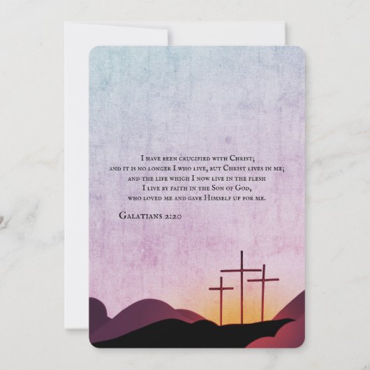 Faire-part de mariage des Trois Croix (Dos)