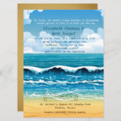 Faire-part de mariage des vagues de 6,5 x 8,75 po (Devant / Derrière)