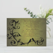 Faire-part de mariage des vignes de Grunge d'Olive (Debout devant)
