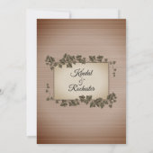 Faire-part de mariage des vignes rustiques (Dos)