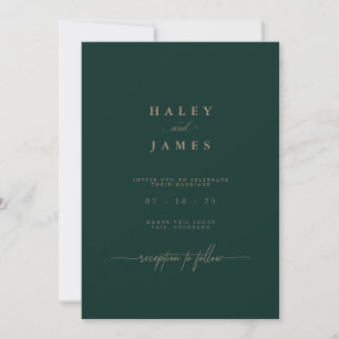 Faire-part de mariage Desert Emerald