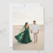 Faire-part de mariage Desert Emerald (Dos)