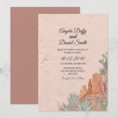 Faire-part de mariage désertique bohème (Devant / Derrière)
