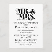 Faire-part de mariage design, avec m., mme élément (Devant)