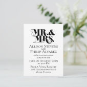 Faire-part de mariage design, avec m., mme élément (Debout devant)