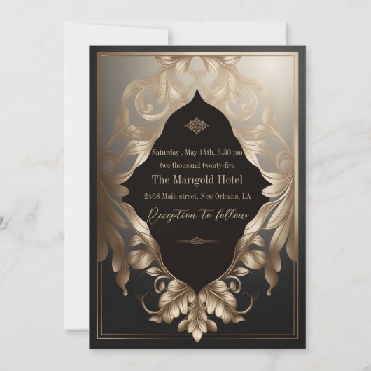 Faire-part de mariage design de luxe (Dos)