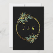 Faire-part de mariage - Design élégant en or noir (Dos)