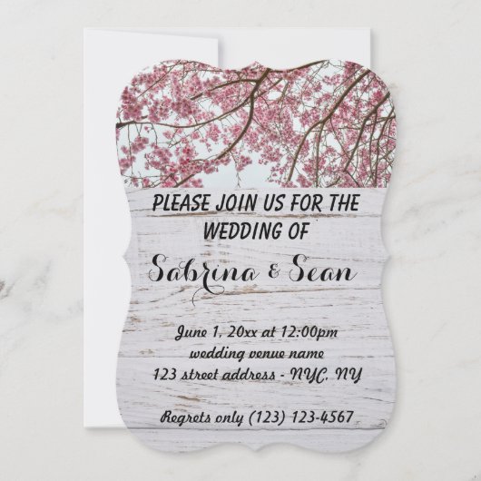 Faire-part de mariage design moitié-moitié (Devant)