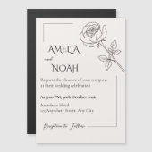Faire-part de mariage | Design typographique éléga (Devant / Derrière)