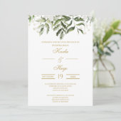 Faire-part de mariage d'Espagne verdoyante et or (Debout devant)