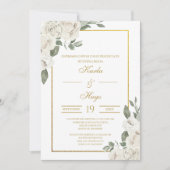 Faire-part de mariage d'Espagne verdoyante et or (Devant)