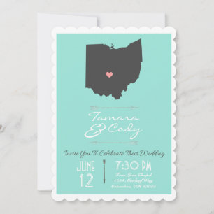 Faire-part de mariage d'État de l'Ohio écologique 