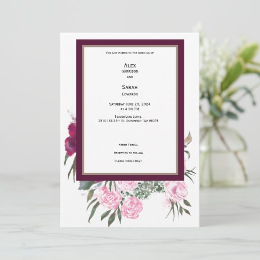 Faire-part de mariage d'été (Debout devant)