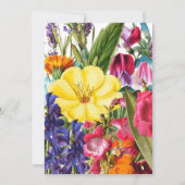 Faire-part de mariage d'été aux fleurs colorées (Dos)