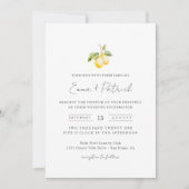 Faire-part de mariage d'été classique Citrus Lemon (Devant)