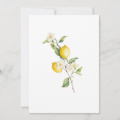 Faire-part de mariage d'été classique Citrus Lemon (Dos)