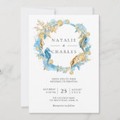 Faire-part de mariage d'été de la mer et de la pla (Devant)