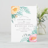 Faire-part de mariage d'été de la Monnaie Tropical (Debout devant)