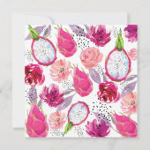 Faire-part de mariage d'été de Pitaya (Dos)