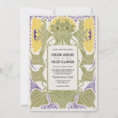 Faire-part de mariage d'été de Sunflower Art Nouve (Devant)