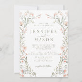 Faire-part de mariage d'été Fleur sauvage neutre (Devant)