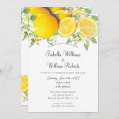 Faire-part de mariage d'été moderne Boho Lemon (Devant / Derrière)