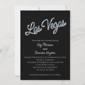 Faire-part de mariage d'étincelles Silver Las Vega (Devant)