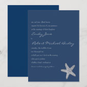 Faire-part de mariage d'étoile (Devant / Derrière)