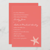 Faire-part de mariage d'étoile (Devant / Derrière)