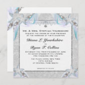 Faire-part de mariage d'étoiles de mer (Devant / Derrière)