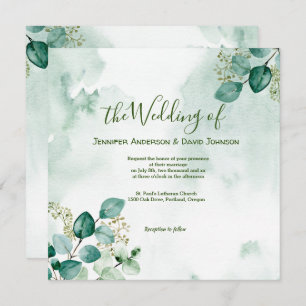 Faire-part de mariage d'Eucalyptus