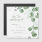 Faire-part de mariage d'eucalyptus inspiré de la n (Devant / Derrière)