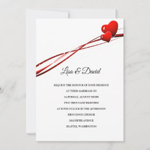 Faire-part de mariage-deux coeurs