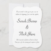 Faire-part de mariage Deux Coeurs Deviennent Un (Dos)