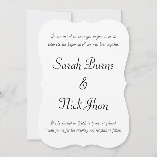 Faire-part de mariage Deux Coeurs Deviennent Un (Dos)