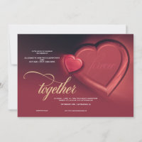 Faire-part de mariage Deux coeurs ensemble, pour t