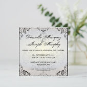 Faire-part de mariage d'Halloween des chauves-sour (Debout devant)