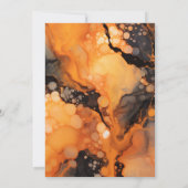 Faire-part de mariage d'Halloween noir orange (Dos)