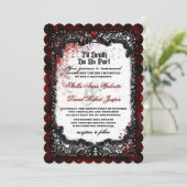 Faire-part de mariage d'Halloween sanglante (Debout devant)