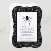 Faire-part de mariage d'Halloween Spiderweb (Devant / Derrière)
