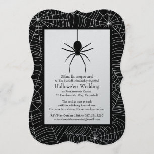 Faire-part de mariage d'Halloween Spiderweb