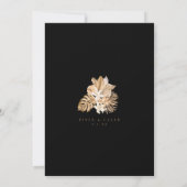 Faire-part de mariage d'herbe séchée par l'or trop (Dos)