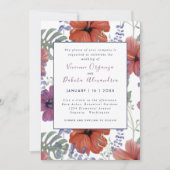 faire-part de mariage d'hibiscus tropical d'été (Devant)