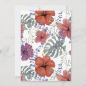 faire-part de mariage d'hibiscus tropical d'été (Dos)